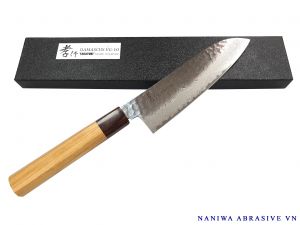 Dao Kyusakichi 33 lớp Damascus JP Santoku 7472 170mm